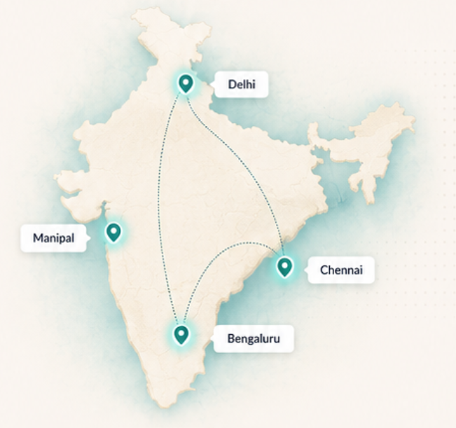 India medical tourism cities map